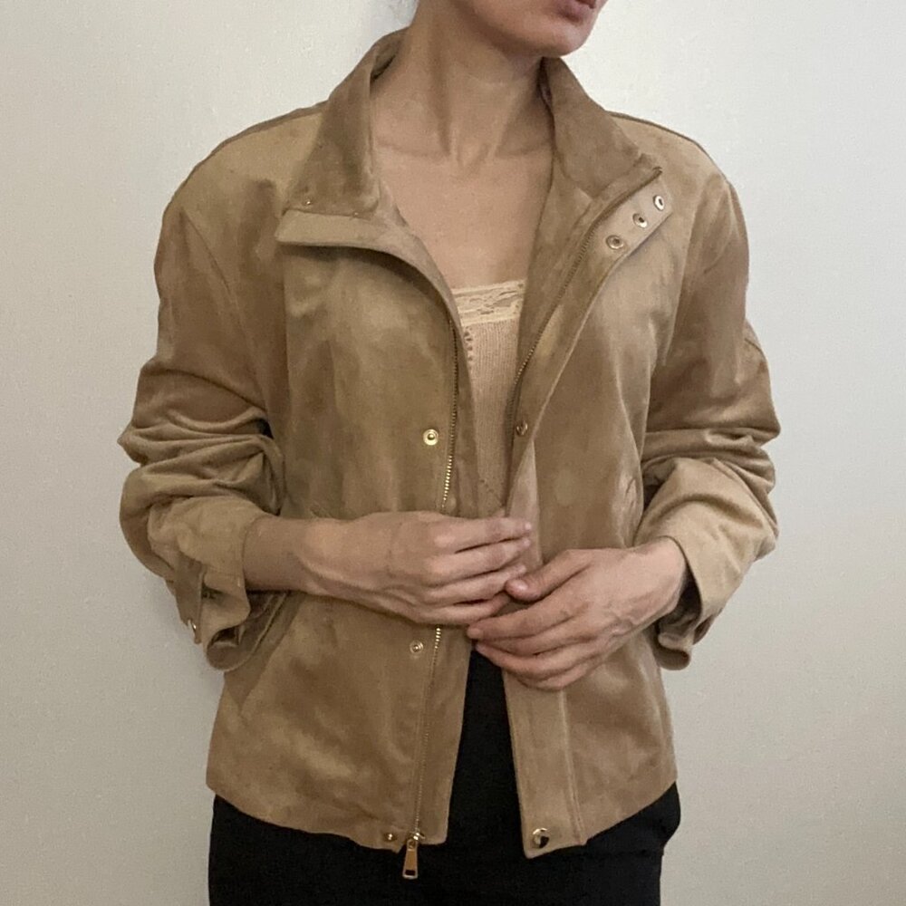 Zara faux suede jacket bomber - New without tag - size XL - Picture 5 of 13